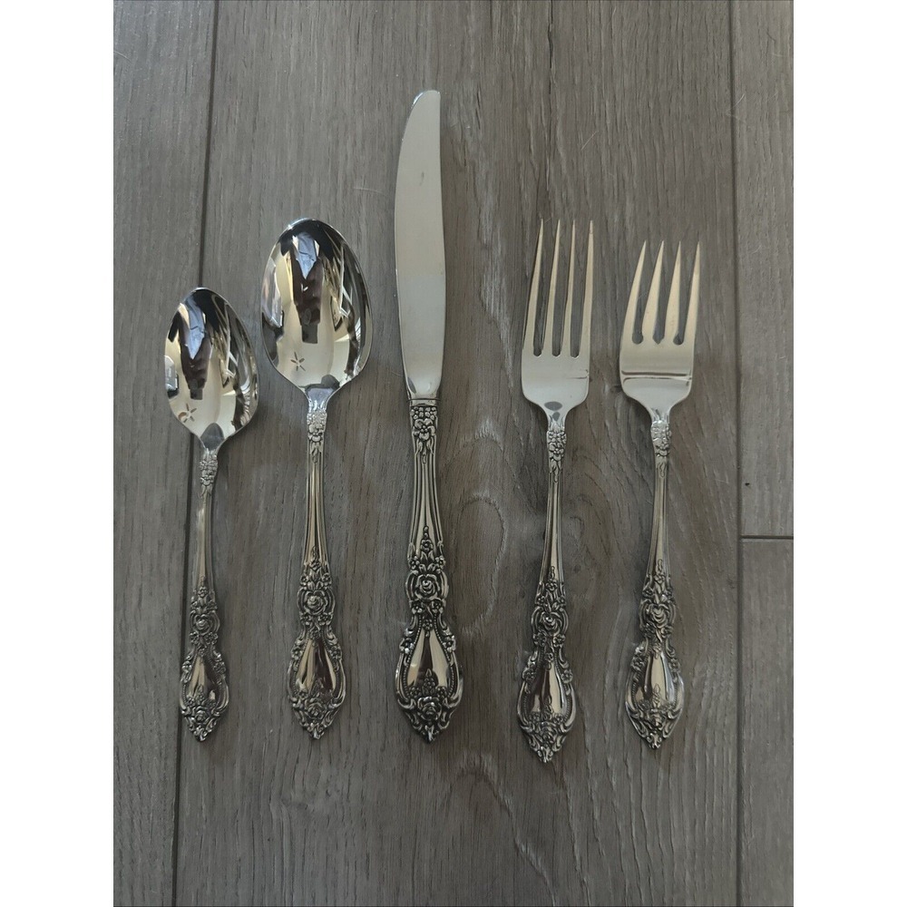 Oneida Stainless Flatware - WORDSWORTH -  5pc Place Setting -  Looks New‎